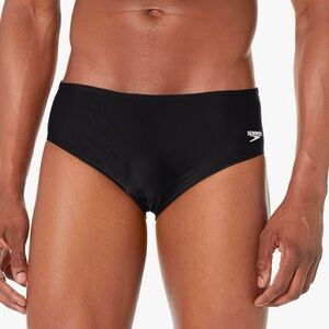 Speedo Men's Powerflex Eco Black Swim Briefs